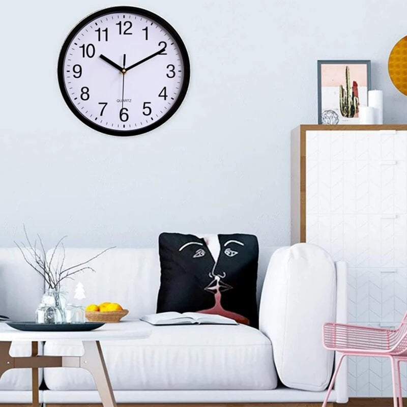 10 Inch Classic Quartz Decorative Clock No Ticking Silent Wall Clock Easy to Read Suitable for Room/Home/Kitchen/Bedroom