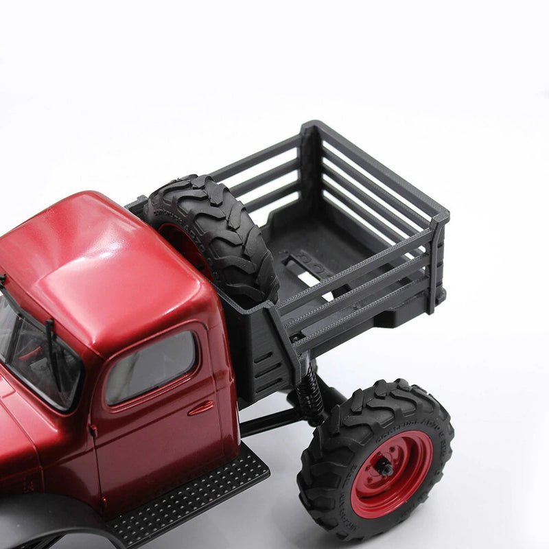 QY3D Simulation Rear Bucket Escape Board Truck Bed Upgrade Parts for FMS FCX24 Power Wagon 1/24 RC Cars Vehicles Models Crawler Accessories