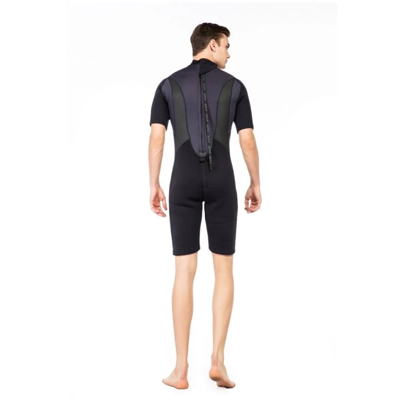 ZCCO 3mm Warm Wetsuit Neoprene Elastic Surfing Snorkeling Short  Sleeves Diving Suit for Spearfishing Snorkeling Surfing Canoeing