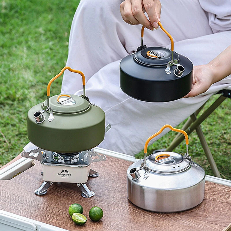 Camping Cookware Set Hiking Picnic Barbecue Pot Portable Outdoor Tableware Kettle Pot Cookset Cooking Pan Bowl Camping Equipment