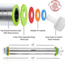 Rolling Pin Kitchen Tool Stainless Steel Adjustable For Baking Pasta Pizza Pie 4 Different Adjustable Thickness