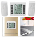 Home Indoor Wireless Digital Audible Alarm Refrigerator Thermometer with 2PCS Sensor Min/Maximum Display