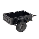 Aluminum RC Rock Crawler Trailer CNC Machined Utility Simulation Parts with Ball Head Hitch Compatible for 1/18 TRX4M SCX24 Redcat Car Vehicles Models Spare Accessories