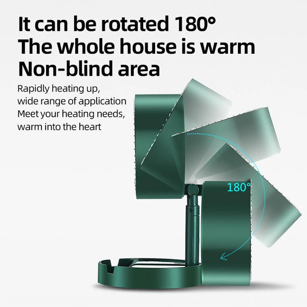 IPRee Portable Fast Heating Fan Heater 800W Electric Vertical Desktop PTC Small Portable Folding Telescopic Hot Air Blower