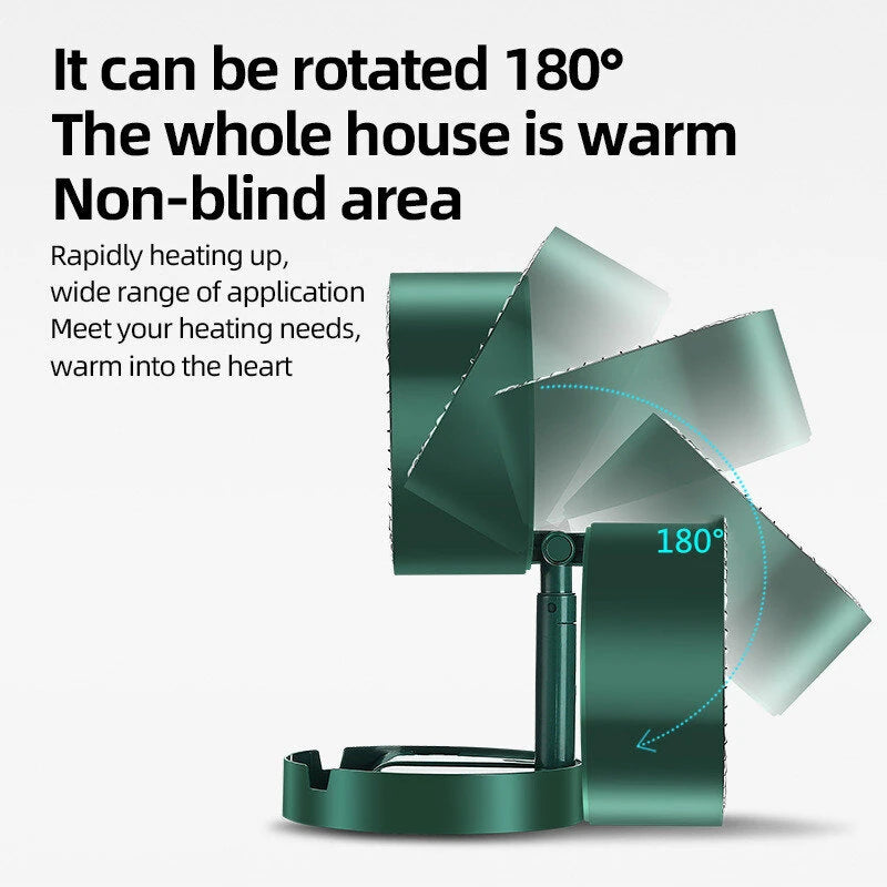 IPRee Portable Fast Heating Fan Heater 800W Electric Vertical Desktop PTC Small Portable Folding Telescopic Hot Air Blower