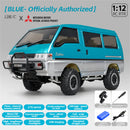 LDRC 1296 RTR 1/12 2.4G 4WD for Mitsubishi Delica L300 1986 RC Car Dual-Speed Mechanical Shifting Classis Off-Road Van Climbing Truck LED Light Full Proportional Control Metal Gears CVD Straight Axle Vehicles Models Toys