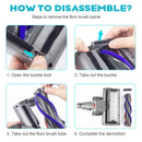 Vacuum Cleaner Brush, Floor Cleaning Tool, Electric Turbine, Replacement Parts for Dyson V7, V8, V10, V11