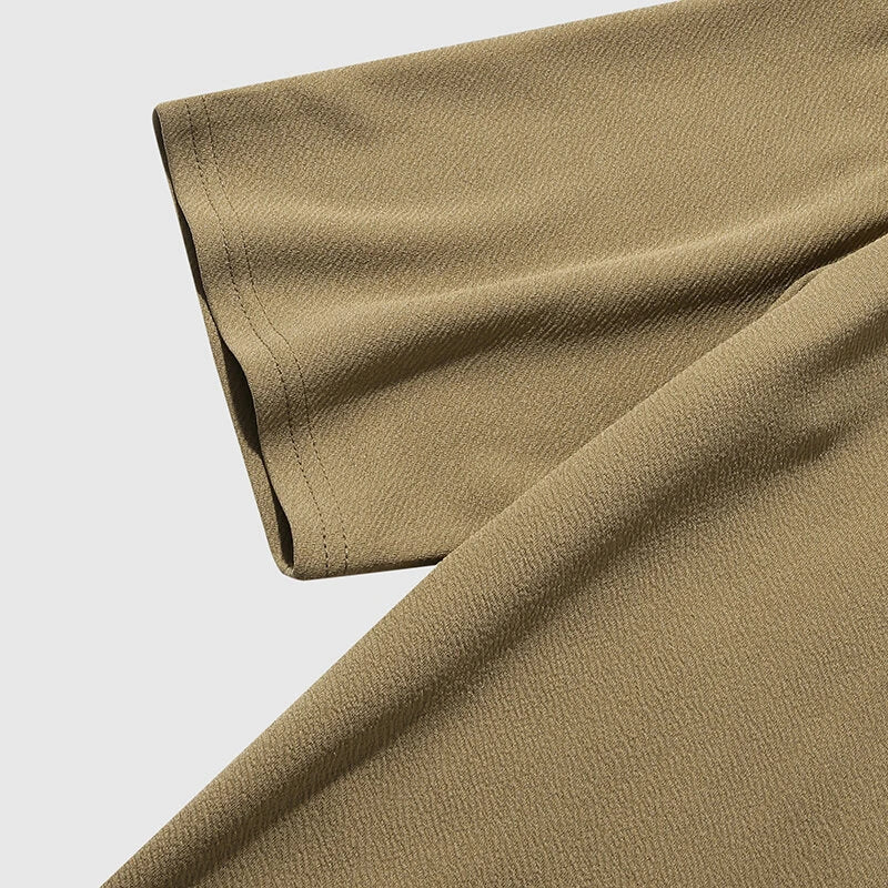 INCERUN Men Tshirts Male Loose Comfy Blouse Streetwear Casual Solid Color T-Shirts Leisure Half Sleeve Round Neck Tee Tops Summer S-3XL