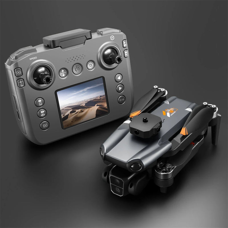 YLR/C S119 WiFi FPV with LCD Screen Controller HD Dual Camera Servo Gimbal 360 Obstacle Avoidance Brushless Foldable RC Drone Quadcopter RTF