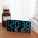 Multi-function LED Digital Wall Clock Borderless Electronic Clock Multifunctional Hanging Standing Clock Simple Digital Clock Display Living Room Wall Clock