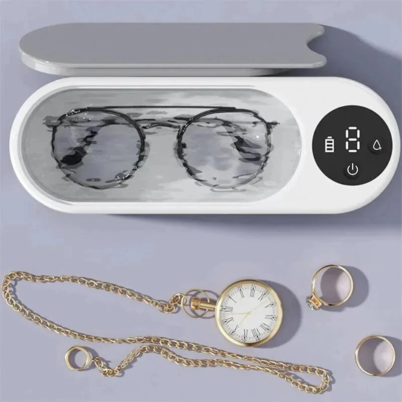 45KHZ High Frequency Ultrasonic Multi-Function Household Cleaning Machine 360 Deep Cleaning for Glasses Jewelry Watch