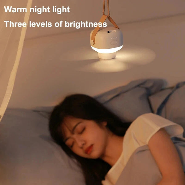 Portable Ceiling Fan 7200mAh Cooling Fan Outdoor Camping Fan Tent Ventilator Cooler Rechargeable Electric Fan Night Light with Remote Control