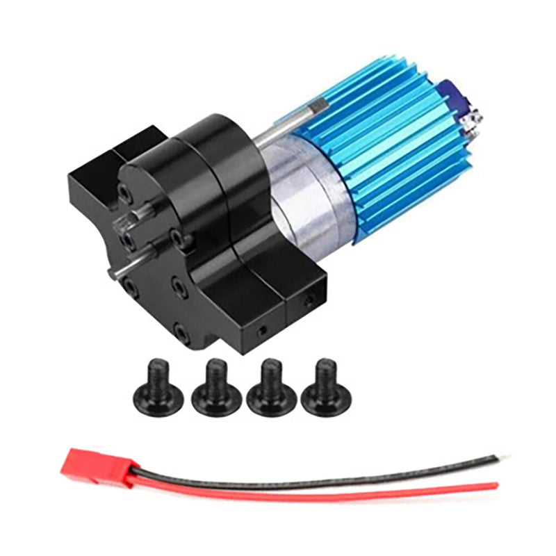 Metal Decelerate Gearbox with 370 Brushed Motor Metal Gear Heatsink Mount Base for WPL B14 B14K B24 B24K B16 B16K B36 B36K C14 C14K C24 C24K JJRC Q60 Q61 MN90 MN90K MN91 MN91K 4WD 6WD Fayee FY001 FY002 Half Scale RC Car Parts