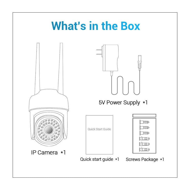 ESCAM PVR007 3MP 1296P Full Color Wireless PTZ IP Dome Camera H.265 IP66 AI Humanoid Detection Home Security CCTV Baby Monitor