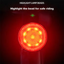 LEADBIKE LD93-LS Smart Brake Sensor Laser Bike Taillight 180 Large Floodlight 500mAh Battery 5 Light Modes Type-C Rechargeable IPX5 Waterproof Wear-resistant Bicycle Rear Light for Night Cycling