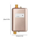 3000W/3800W Electric Instant Tankless Water Heater 304 Stainless Steel IPX4 Waterproof Compact Design US/EU Plug Quick Heating for Kitchen Washbasin