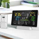 Tuya Wifi Wireless Weather Station Alarm Clock With 7.5 Inch Display / Atomic Clock / Weather Forecast / Outdoor Thermometer / Air Pressure / Moon Phase