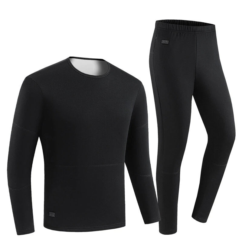 TENGOO HD-30 Heating Underwear Pant Set Thermal Long Sleeves Trousers Men Women Heated Suit USB Electric Thermal Underwear for Winter