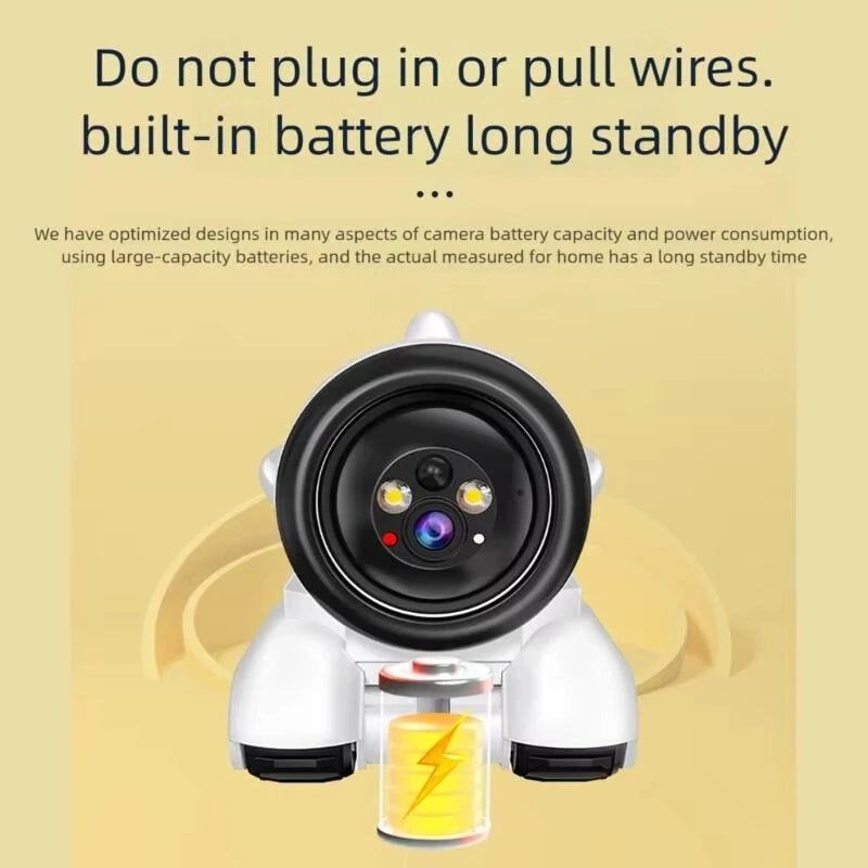 1080P HD Smart Pet Camera Mobile Robot with AI Tracking Auto Recharge Night Vision Two Way Audio Toy Car Camera for Home Monitoring