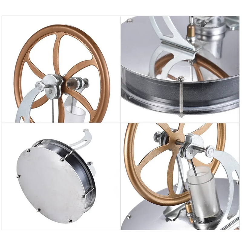 LL-001 Metal Low Temperature Stirling Engine Model Motor Steam Heat DIY Class Education Desktop Display Toy Gifts