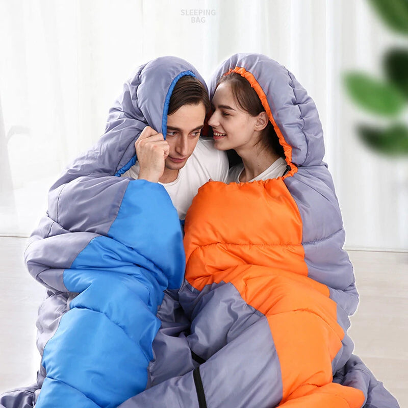 1800g Camping Sleeping Bag For -15~15 Temperature, Ultralight Waterproof 4 Season Warm Envelope Backpacking Sleeping Bags for Outdoor Traveling Hiking