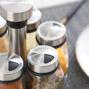 7Pcs Set Rotating Base Spice Seasoning Jar Set Kitchenware Creative Multifunctional Rotating Glass Spice Box Jars Set for Spices Pepper