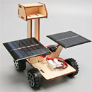Wooden Solar Power Lunar Exploration Rover Model Assembly Kit DIY Children's Science Experiment Education Puzzle Toy Student Technology Small Production