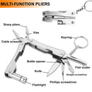 IPRee Labor Saving Mini Multitool Pliers with Led Light Lightweight Folding Pliers Antirust Stainless Steel Outdoor Tools Hiking