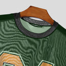 INCERUN Mens Mesh Number Print Short-Sleeve T-Shirt Fashion Streatwear Matching Jerseys Top for Male Plus Size S-5XL