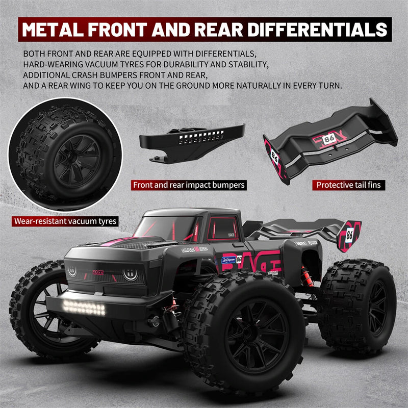 SMRC S910 1/16 2.4G 4WD RC Car Brushless/Brushed High Speed 35km/h 55km/h Off-Road Truck Full Proportional Vehicles Models Toys