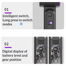 Tevorex Portable Ice Cooling Handheld Small Fan High-speed Rechargeable 3000mAh Battery 199 levels Wingspeed Adjustable LCD Digital Display for Outdoor or Indoor