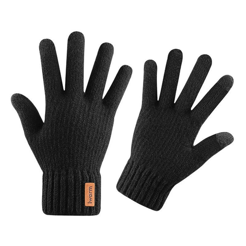Unisex Alpaca Gloves Men's Warm Gloves For Winter Touch Screen Plus Velvet Thickened Cold-Proof And Warm Wool Knitted Gloves Compatible, Ideal For Winter, Office, Travel, Cycling