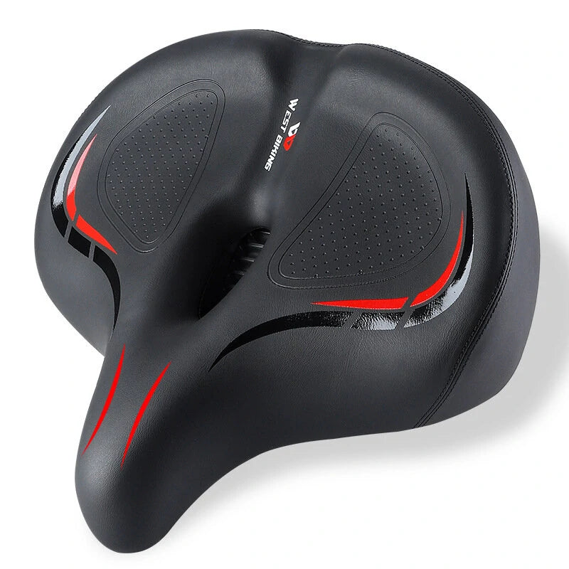 WEST BIKING Oversized MTB Bike Saddle Shock Absorbing Breathable Cycling Seat Widen Thicken Universal Soft Cushion Electric Bike Saddle