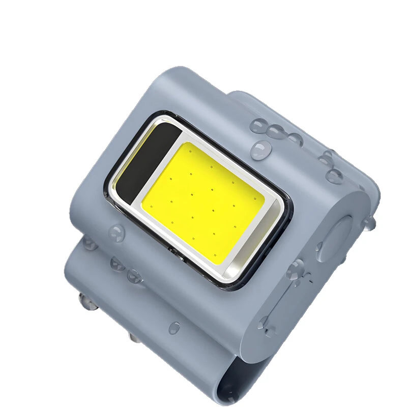 Bikight Magnetic COB Work Light, Safety Running Light with Strong Magnetic Clip, 6 Light Modes USB Rechargeable Waterproof Mini Led Keychain Light with Headband for Night Running Joggers Walking Hiking
