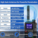 ABBREE AR805S Plus Handheld Radio Antenna 8cm SMA Female UV Dual Band 2.5dBi Gain Signal Enhancement Thumb Antenna
