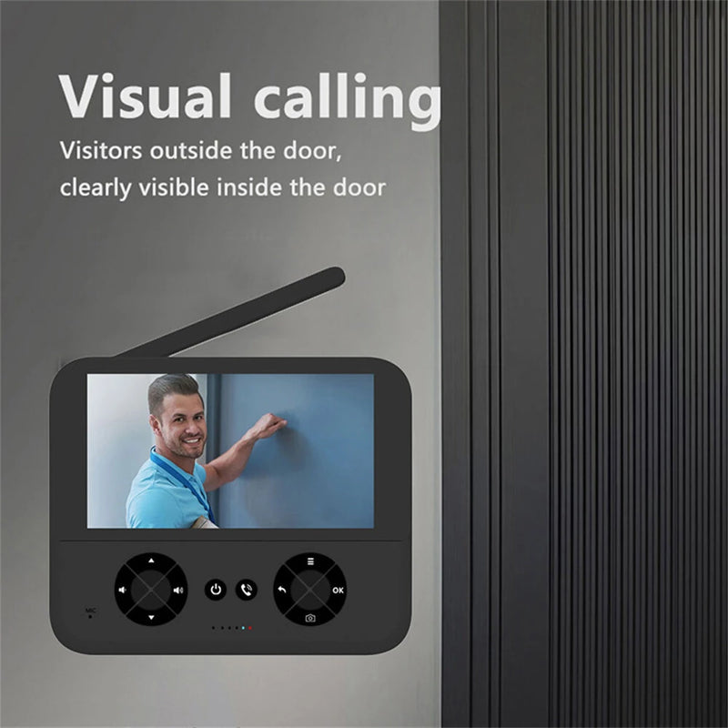M16 Visual Doorbell 4.3-Inch IPS Display HD Camera Infrared Night Vision Wireless Bidirectional Intercom Long Battery Life Easy Installation