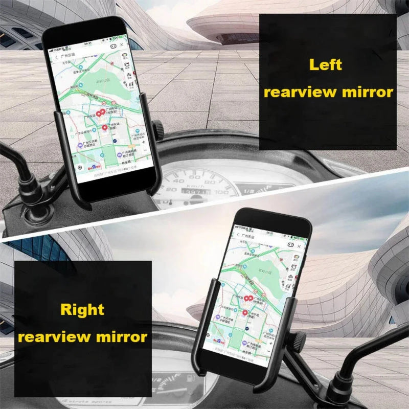 XANES 50-95mm Aluminum Alloy Bicycle Phone Holder 360 Rotatable Adjustable Extremely Firm Grip Mobile Handlebar Bracket for MTB Motorcycle Electric Vehicle