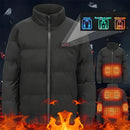 TENGOO HJ-07A Heating Jacket 7 Heated Areas Coat Jacket Three-speed Temperature Control Heated Windbreaker Thermal High Neck Coat for Winter Outdoor Sport