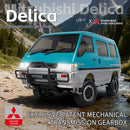 LDRC 1296 RTR 1/12 2.4G 4WD for Mitsubishi Delica L300 1986 RC Car Dual-Speed Mechanical Shifting Classis Off-Road Van Climbing Truck LED Light Full Proportional Control Metal Gears CVD Straight Axle Vehicles Models Toys