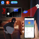 SmartHome GSM WiFi Wireless Alarm System Anti-tamper Real-time Alerts Tuya APP Remote Control 328 ft Range Smart House Wireless Security Alarm