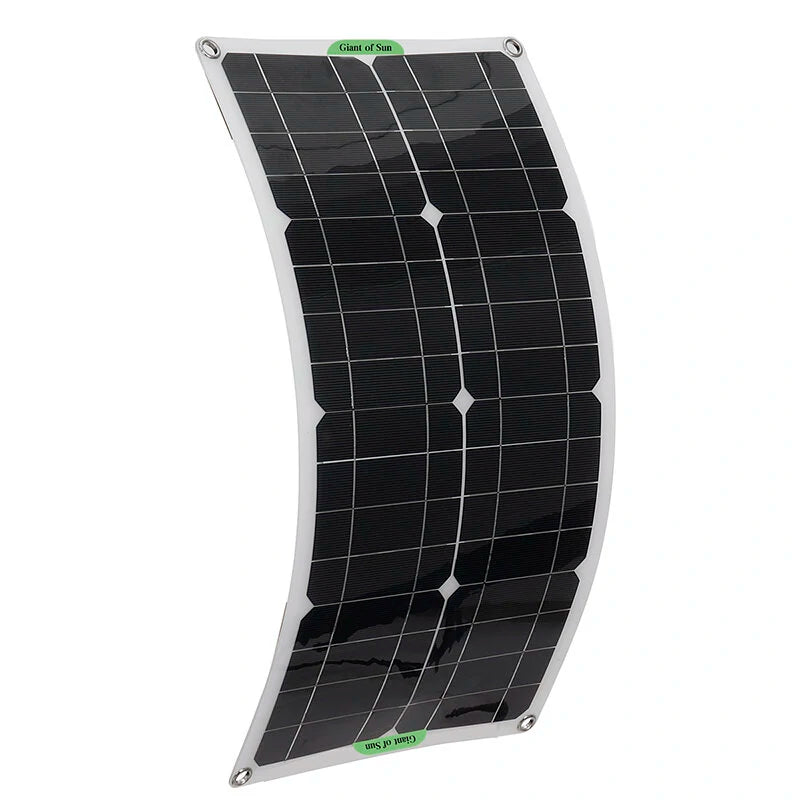 25W Protable Solar Panel Kit Dual DC USB Charger Kit w/ 60A/100A Solar Controller
