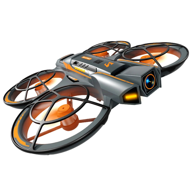 A21 PRO Mechanical Armor Style WiFi FPV with Dual Camera 180 Electrically Adjustable Optical Flow Hover Brushless Circle Fully Enclosed Protection Kids Gifts 2.4G 4CH 6-Axis Remote Control RC Toys Drone Quadcopter RTF