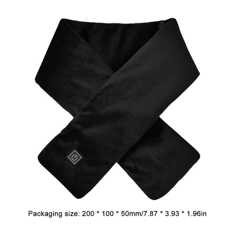 TENGOO Warm Heated Scarf 3 Gears Adjustable USB Charging Electric Heated Scarf Cold-Proof Thermal Neck Wrap Warmer Washable for Outdoor Cycling Climbing Hiking