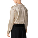 INCERUN Mens Shirts Solid Color Long Sleeve Top Shirts Summer Fashion  Stacked Neck Top Shirts Party Male Clothing