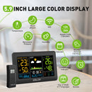 BALDR 5.9 Inch Color Screen Backlit Weather Forecast Clock Backlight Large Screen Weather Station Electronic Thermometer And Hygrometer Weather Forecast Clock