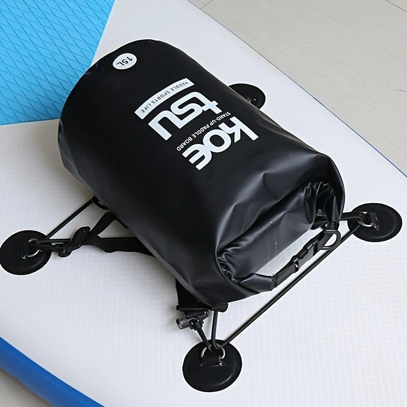 KOETSU 15L/3.96gal Waterproof Large Capacity Paddle Board Bag, For Secure Storage And Easy Carrying, Portable Lightweight Paddle Board Bag With Carry Handle, Travel Carrying Backpack
