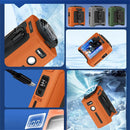 IPRee Portable Waist Fan 10000mAh USB Rechargeable Fan Outdoor Waist Clip Camping Fan Mini Hang Neck Fan with LED Light and Power Bank for Sports, Outdoor Work