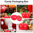 10PCS 6x5cm Christmas Candy Box Apple Shape Wedding Candy Box Christmas Fillable Decorative Ball Candy Gift Wrapping Gift