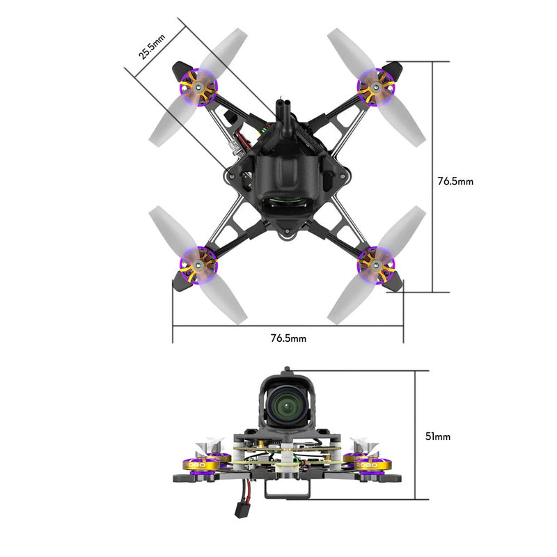 36.2g Flywoo Firefly18 1S Nano Baby V3 HD O4 Tiny Ultralight RC FPV Racing Drone PNP BNF with ROBO 1002 19800KV Motor