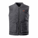 TENGOO HV-08G Heated Vest 8 Heating Areas USB Charging 3 Gear Temperature Control Grey Plush Windproof Outdoor Winter Warm Clothing